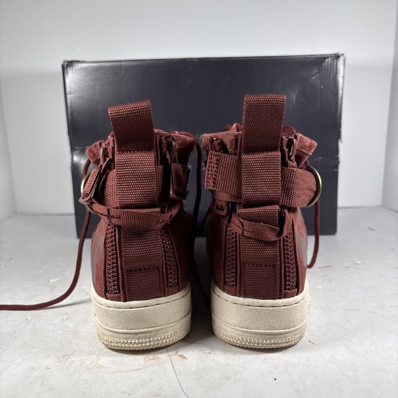 Size 8 Nike SF Air Force 1 Mid Pueblo Brown Dark Russet 917753-202 - Picture 6 of 10